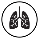 Human lungs icon