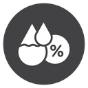 Humidity Black Filled icon