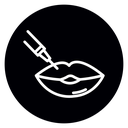 Hyaluronic acid lips injection icon
