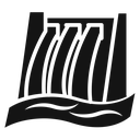 Hydroelectric dam icon