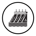 Hydroelectric dam icon