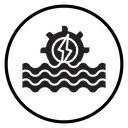 Hydroelectric energy icon