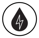 Hydroelectric energy icon