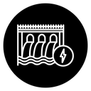 Hydroelectric power plant icon