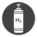 Hydrogen gas tank icon