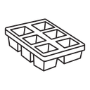 Ice cube plastic container 2 icon