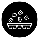 Ice cube plastic container 2 icon