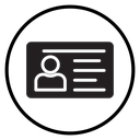 Id Card Circle Badge icon