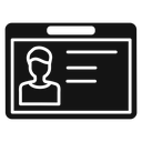 Identity Card Photo Badge Black Filled icon