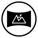 Immersive Panoramic Image Black Filled icon