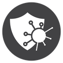 Immunity Shield Virus Black Filled icon