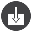 Import Arrow Tray Black Filled icon