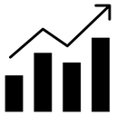 Improvement Bar Chart Arrow icon