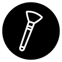 Inclined makeup brush icon