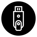 Inclined pendrive icon