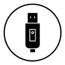 Inclined pendrive icon