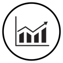 Increase chart Black Filled icon