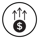 Increase money icon