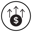 Increase money icon