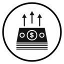 Increase money icon