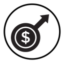 Increase money icon