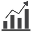 Increasing stocks icon