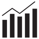 Increasing stocks icon