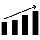 Increasing Stocks Bar Chart icon