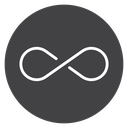 Infinity Wire Loop Black Filled icon