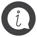 Information Speech Bubble Black Filled icon