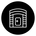 Infrared heat cabin icon