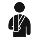Injured man icon