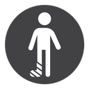 Injury Leg Cast Person icon