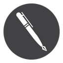 Ink pen Black Filled icon