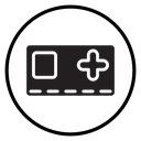 Insurance card Black Filled icon