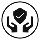 Insured Black Filled icon