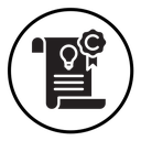 Intellectual property and copyright icon
