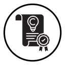 Intellectual property and copyright icon