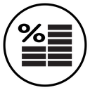 Interest Percent Money Stack icon