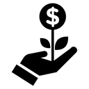 Investment Growth Hand Plant icon