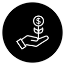 Investment Growth Hand Plant icon