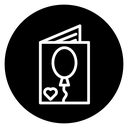 Invitation letter for event icon