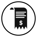 Invoice Black Filled icon