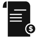 Invoice Black Filled icon
