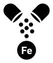 Iron capsule black filled icon