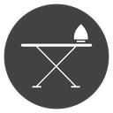 Ironing Board Iron Black Filled icon
