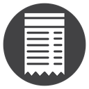 Itemized Torn Receipt Black Filled icon