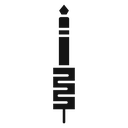 Jack cable Black Filled icon