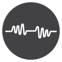 Jagged Audio Waveform Black Filled icon