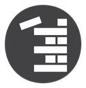 Jenga Black Filled icon